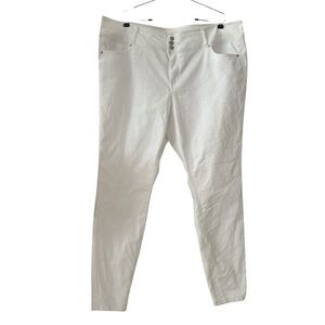 Wax Jean Butt, I Love You White Jeans sz 20